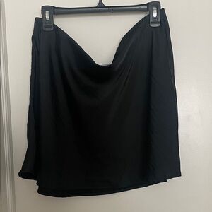 a new day Black Satin Mini Slip Skirt